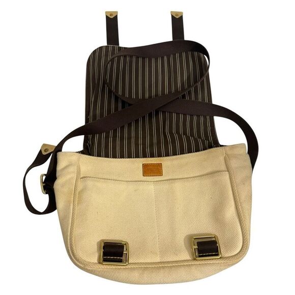 Louis Vuitton Authentic Beige Cream Canvas Antigua Buzzus PM Shoulder or Crossbo - Picture 5 of 10